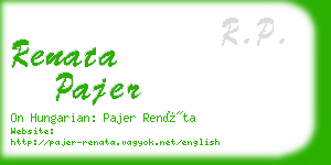 renata pajer business card